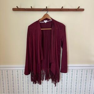Charming Charlie Tassel Cardigan Jacket